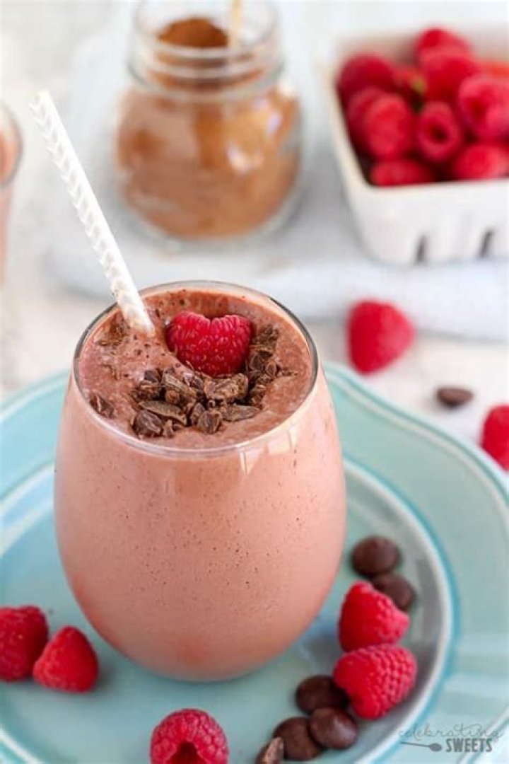 Chocolate Raspberry Smoothie - Celebrating Sweets
