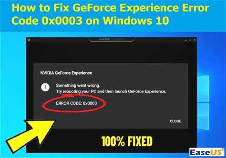 How To Fix The Nvidia Geforce Experience Error Code 0X0003?  - SarkariResult