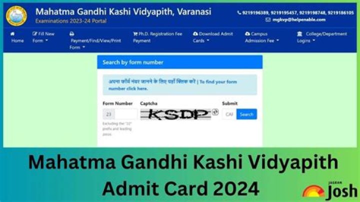 MGKVP Admit Card 2024 : सेमेस्टर परीक्षा के एडमिट कार्ड जारी, यहाँ करें डाउनलोड