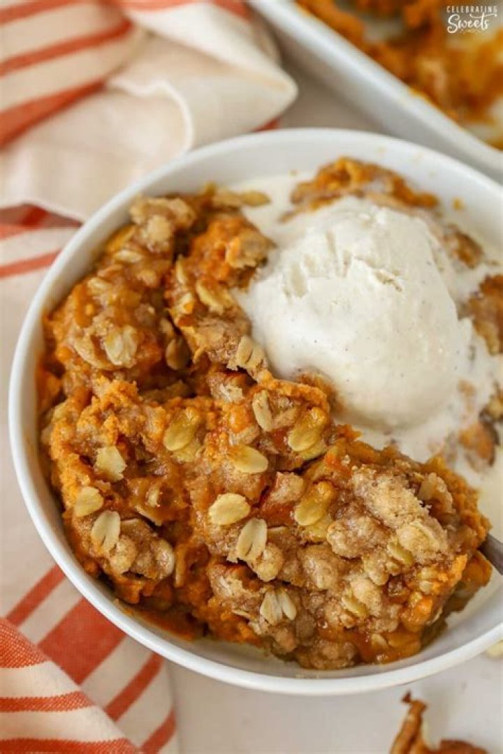 Pumpkin Crisp (So Easy!) - Celebrating Sweets